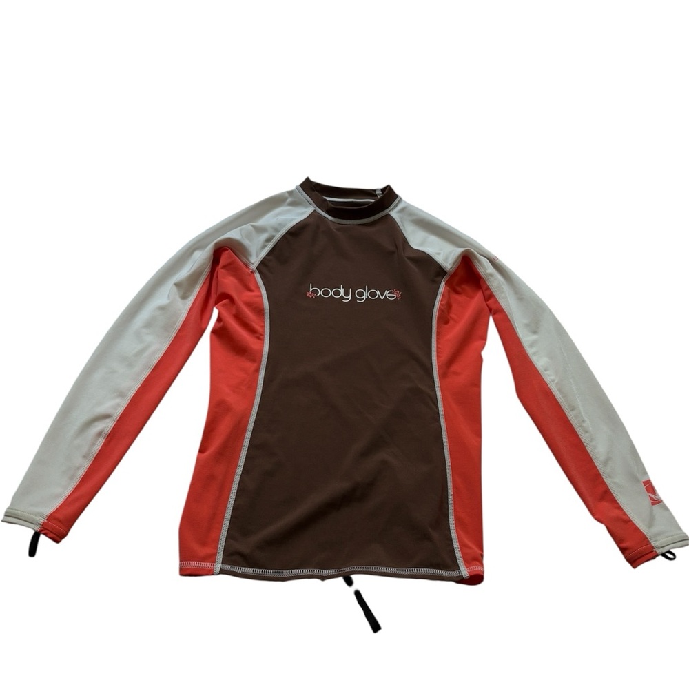 Body Glove Red and Brown Long Sleeve Rash Guard